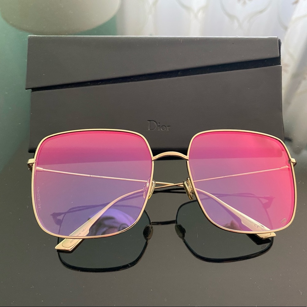 Dior pink Square Sunglasses